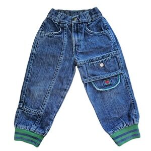 Vintage Little Levi's boys pants with green trim/thread size 4t